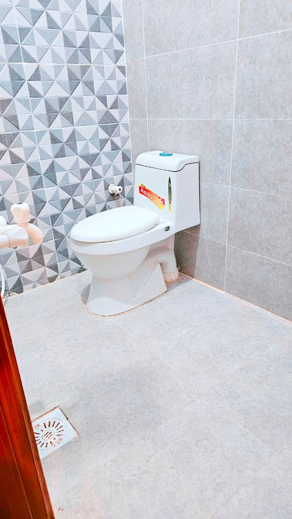 Durable Toilet Commode with Comfortable Seat and Easy Flush System